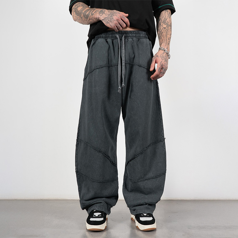 clothing factory straight baggy wide leg sweat pants men sweat pants men
